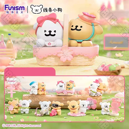 FUNISM｜線條小狗 浪漫櫻花系列 盲盒(隨機出貨)