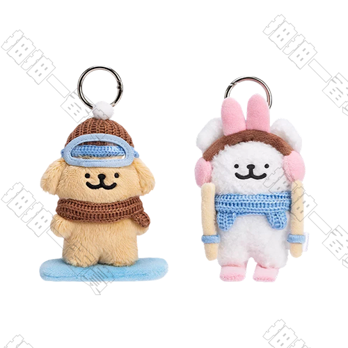 線條小狗｜滑雪系列 毛絨掛件(隨機出貨)[26年4月底發售]