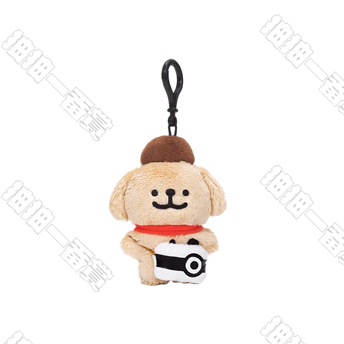 線條小狗｜相機款小金毛 毛絨掛件