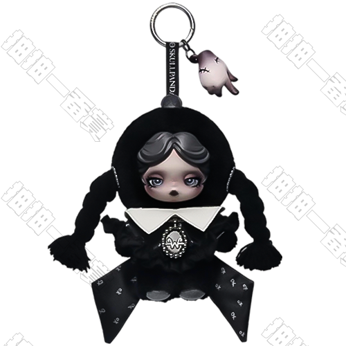 SKULLPANDA x wednesday Plush (Classic Dress Version)