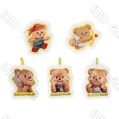 潮宏基｜你的黃油好朋友 金幣掛件(隨機出貨)