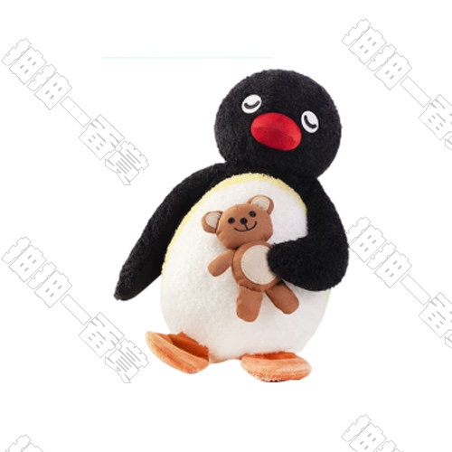 山·莫｜Pingu 抱小熊公仔