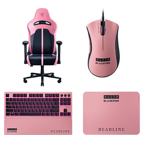 RAZER x BLACKPINK｜電競椅+鍵盤+滑鼠+鼠墊 聯名套組(墊：M)